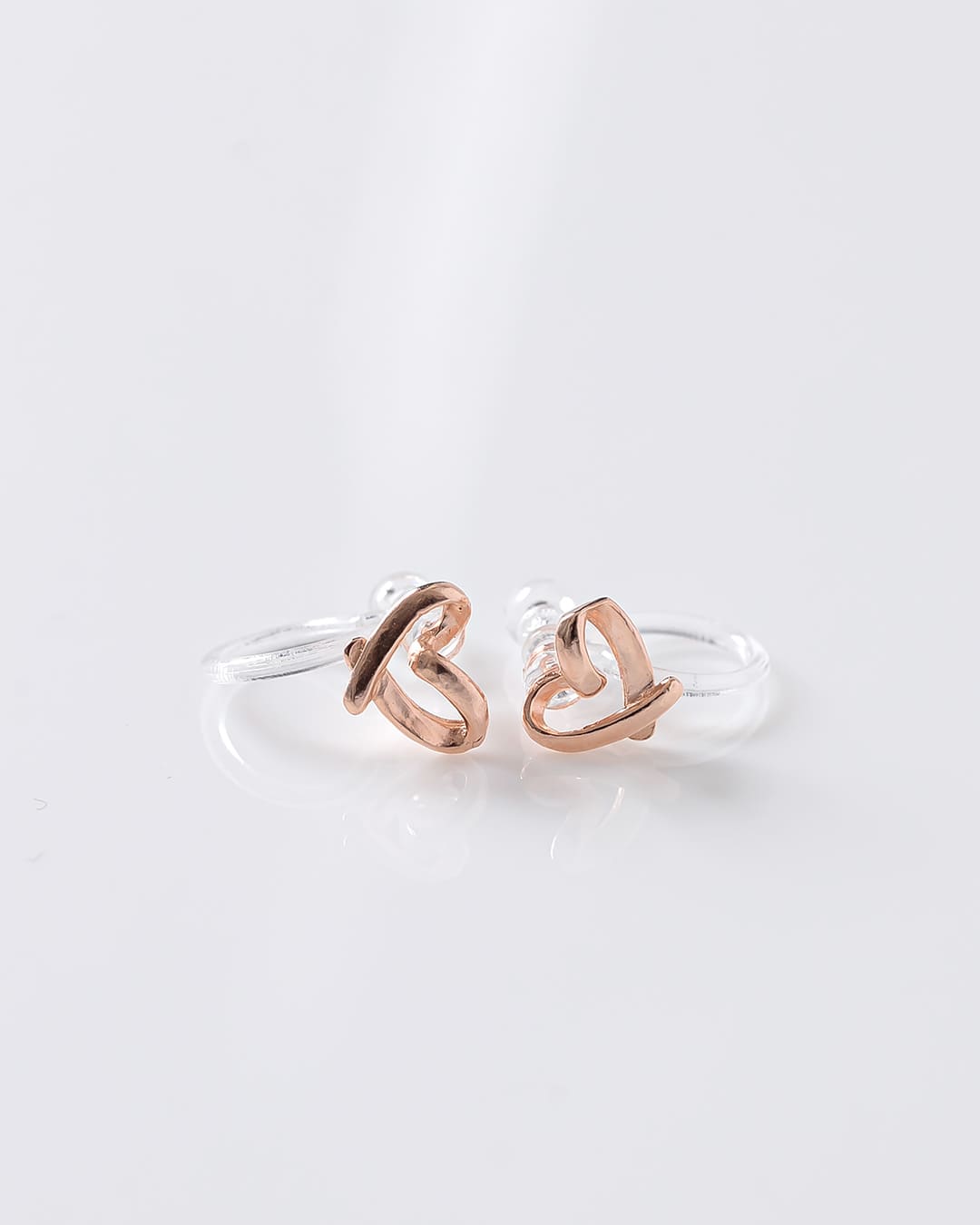 【S925/18KGP】きゅんハートミニイヤリング ND